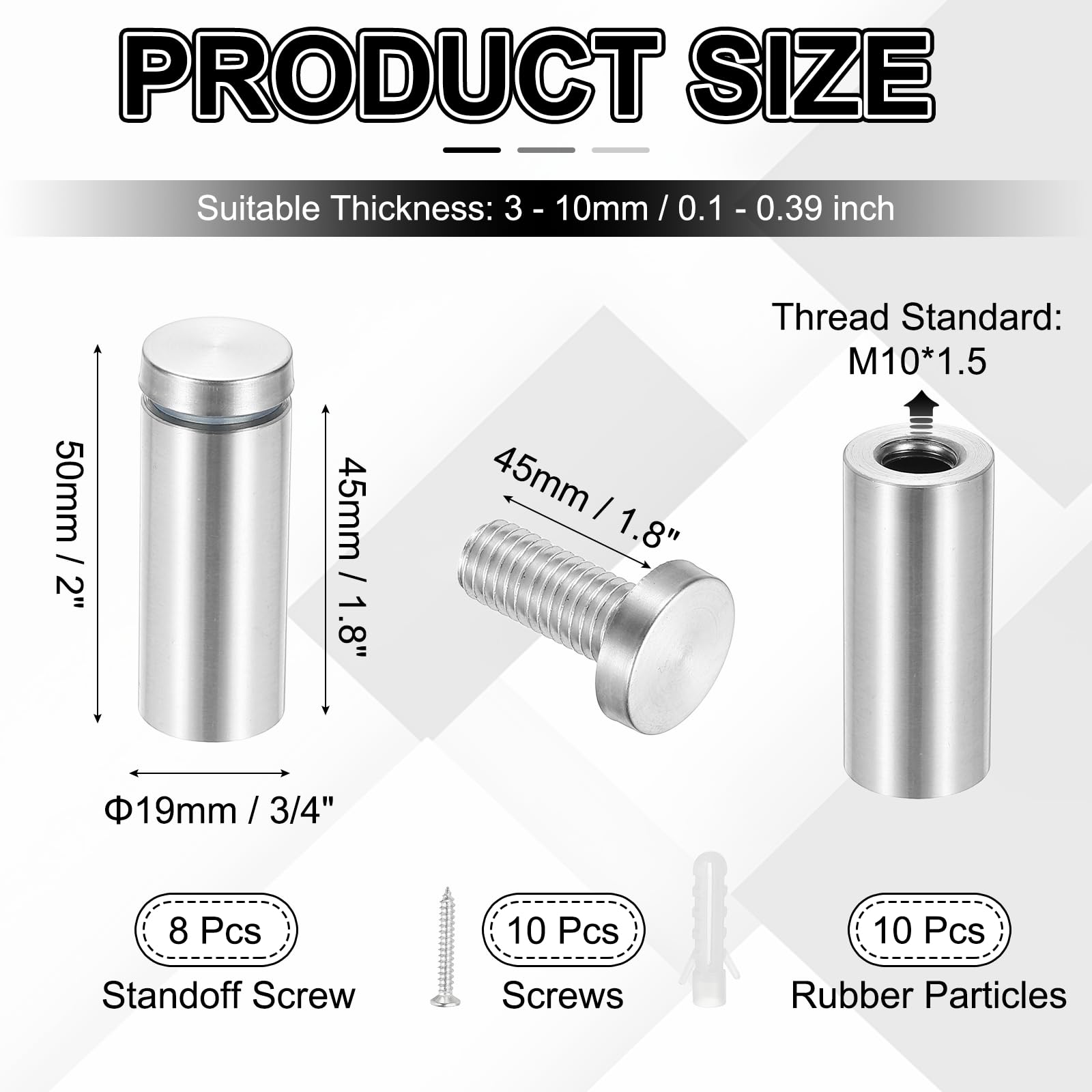 PATIKIL 3/4x2" Standoff Screws - Image 2