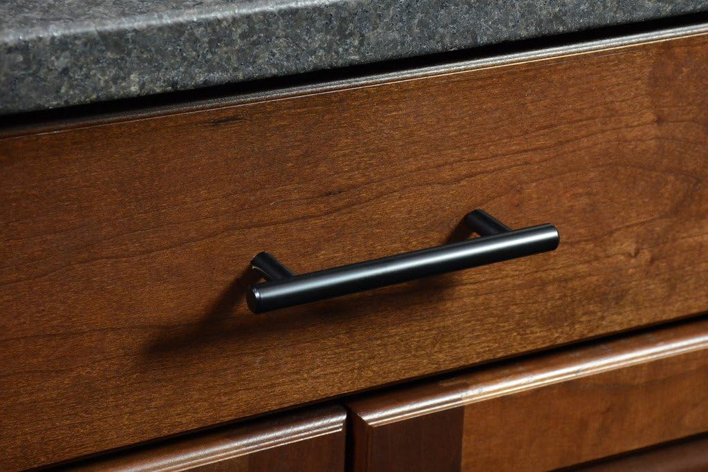 CKP Brand #3489-4 in. (102mm) Steel Bar Pull, Black Powder Coated - 10 Pack