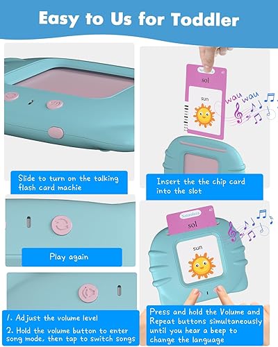 Vista 30 de Tarjetas didácticas bilingües de 510 palabras en español e inglés para niños pequeños de 1 a 3 años, juguetes Montessori de aprendizaje de discurso