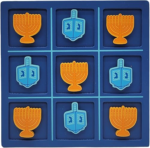 Miniatura 8 de The Dreidel Company Hanukkah Tic-Tac-Toe - Juego de 8 x 8 pulgadas, eventos de fiesta, cumpleaños, premios en el aula y mucho más (paquete de 3)