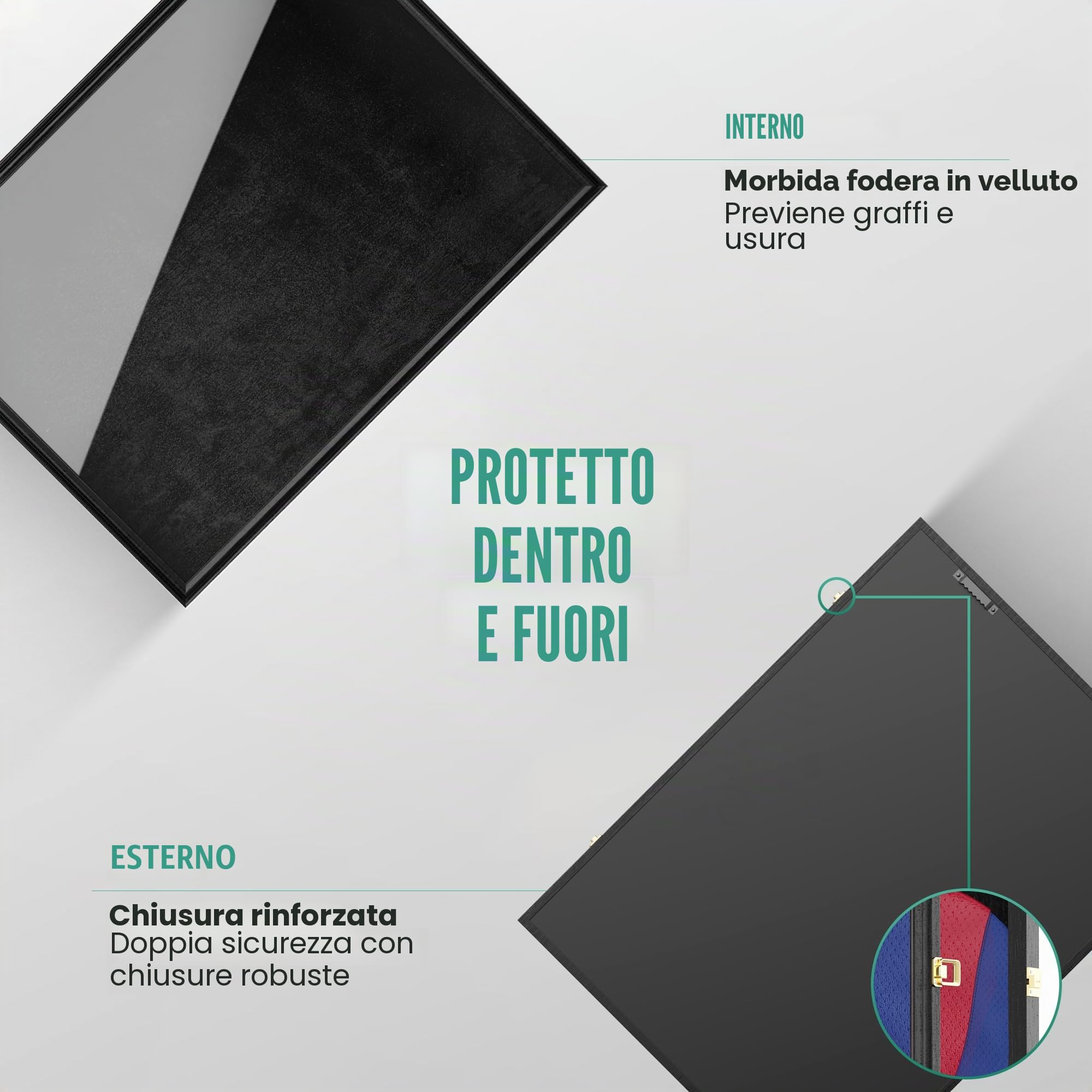Avalo Cornice per cornice da 80 x 60 cm nero - Cornice profonda per foto - Adatta per maglietta da calcio incorniciata - Pieghevole