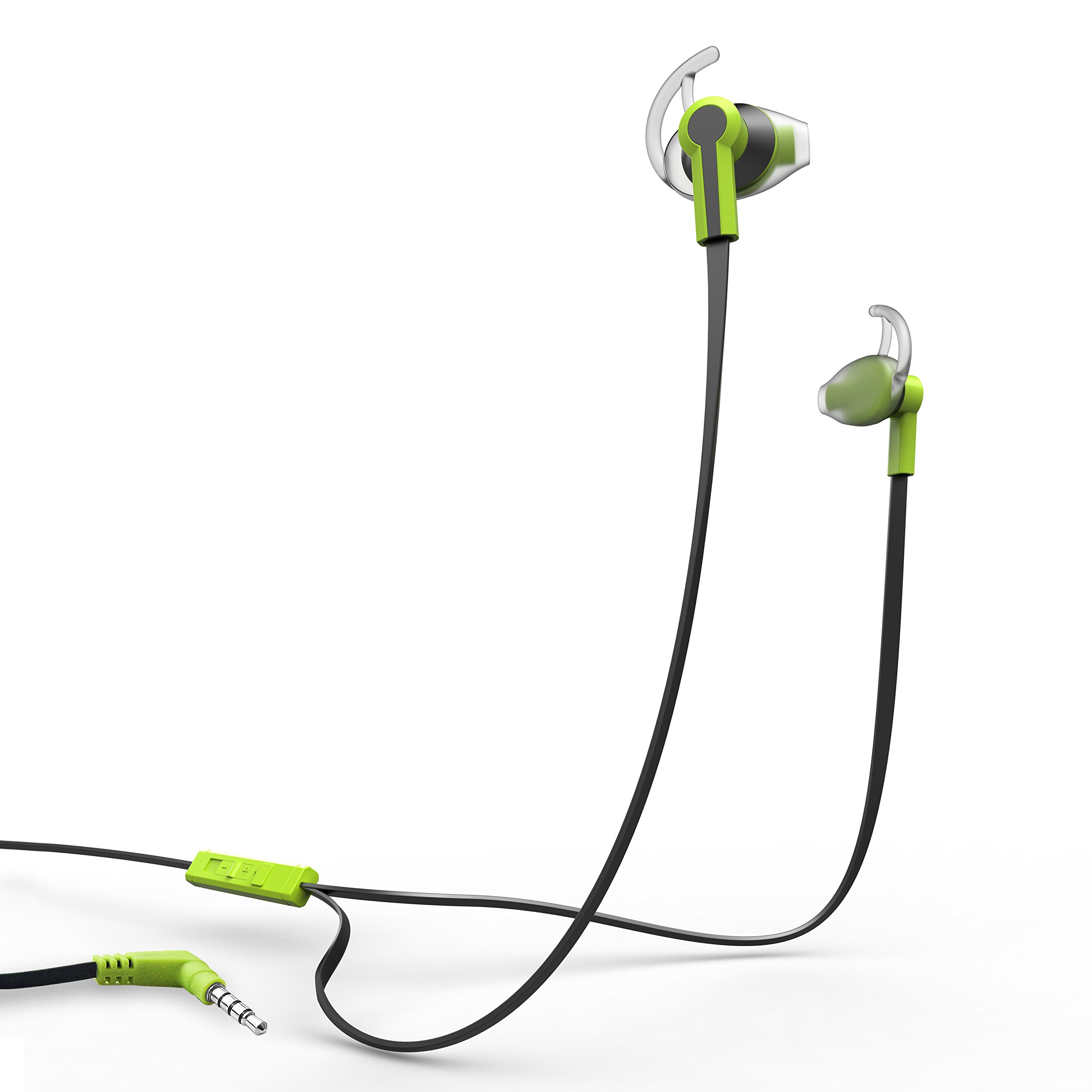 Headphones, Liger WH301 Stereo Sound in-Ear High Resolution Headphones Noise-isolating Earbuds Earphones Headset with Mic Stereo & Volume Control (Green)