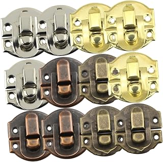Housoutil Mini Cabinet 32pcs Hasp Latch Vintage Buckle Latch Drawer Decorative Hasp Latch Supply Mini Hinges