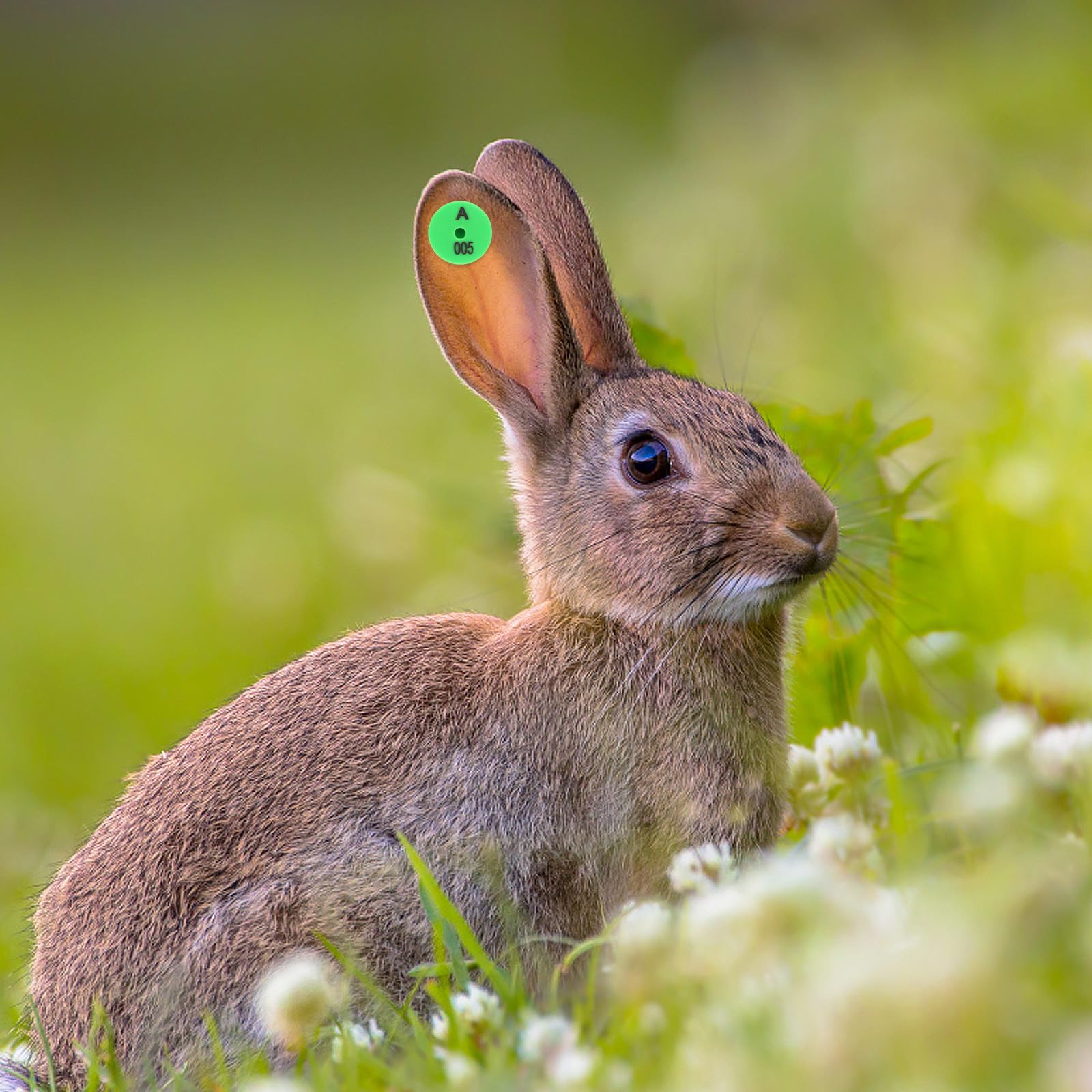 Yardenfun Etichette per Orecchie di Coniglio in Pp Verde 100 Pezzi Facili da per Identificazione e Tracciamento Animali Domestici e Piccoli Animali da Allevamento