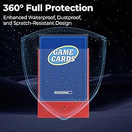 500 Pack Inner Card Sleeves, Premium Clear Perfect Fit Inner Sleeves for Double-Sleeving, Protect All Your Standard Card, Trading Cards, Game Gard, Never Tear 64x89mm