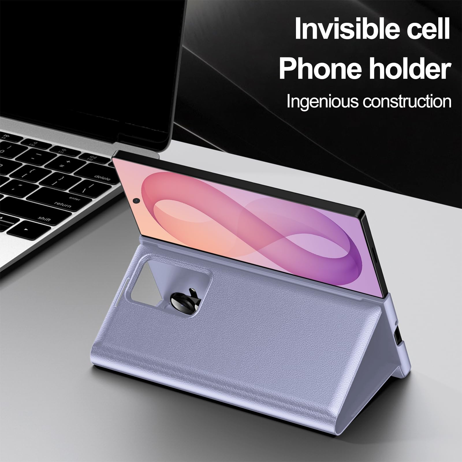Custodia a portafoglio sottile per Samsung Galaxy Z Fold 8 Ultra, con slot per schede, supporto, protezione per fotocamera, antiurto, anti ingiallimento, custodia a portafoglio in pelle PU per uomini