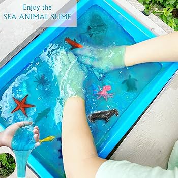 Amazon.co.jp: 海洋動物スライムトイ - カラフルな銀河スラッジ