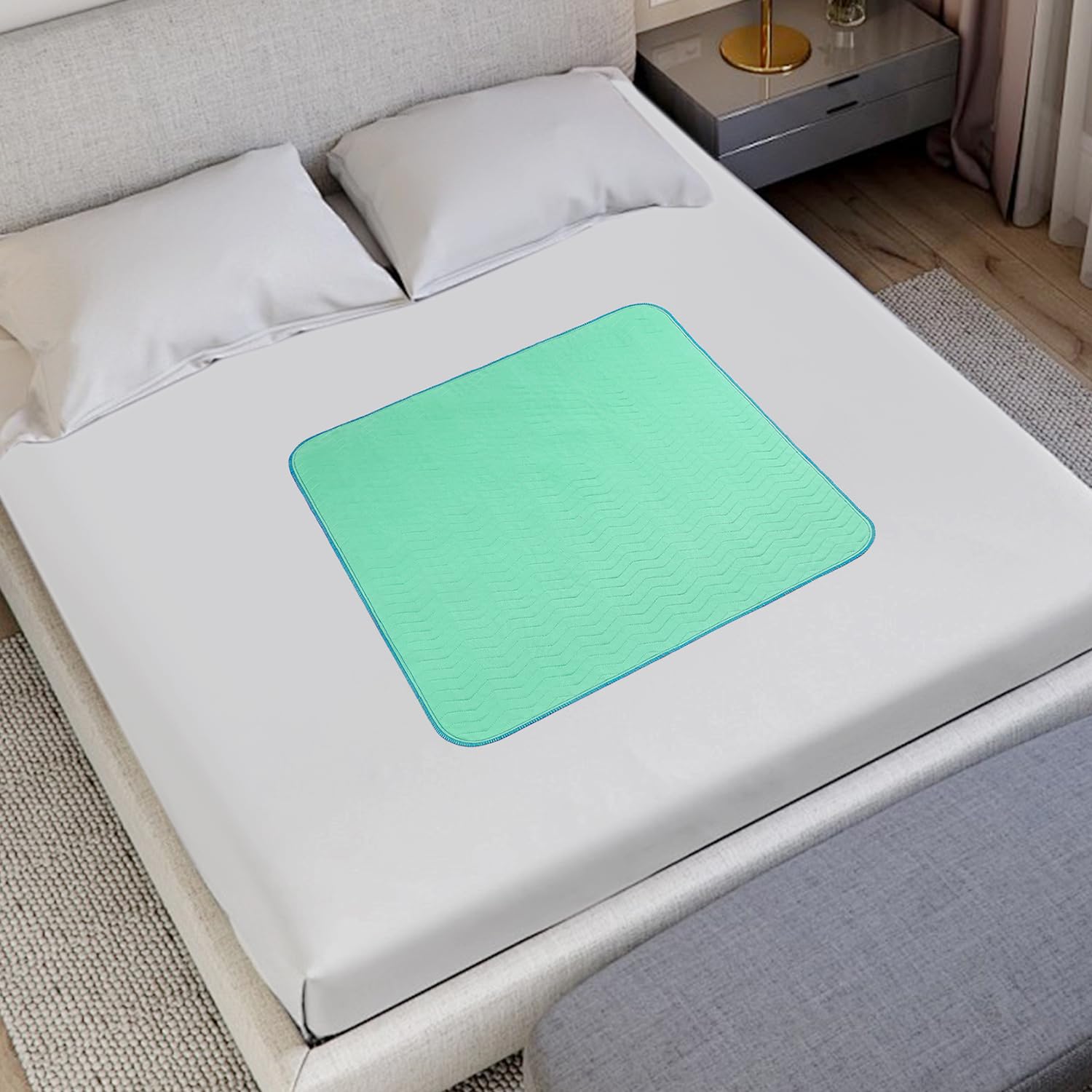 Almohadillas lavables, 34 x 36 pulgadas (paquete de 4) – Almohadillas reutilizables para incontinencia de incontinencia para niños, adultos, ancianos y mascotas – Almohadilla protectora impermeable