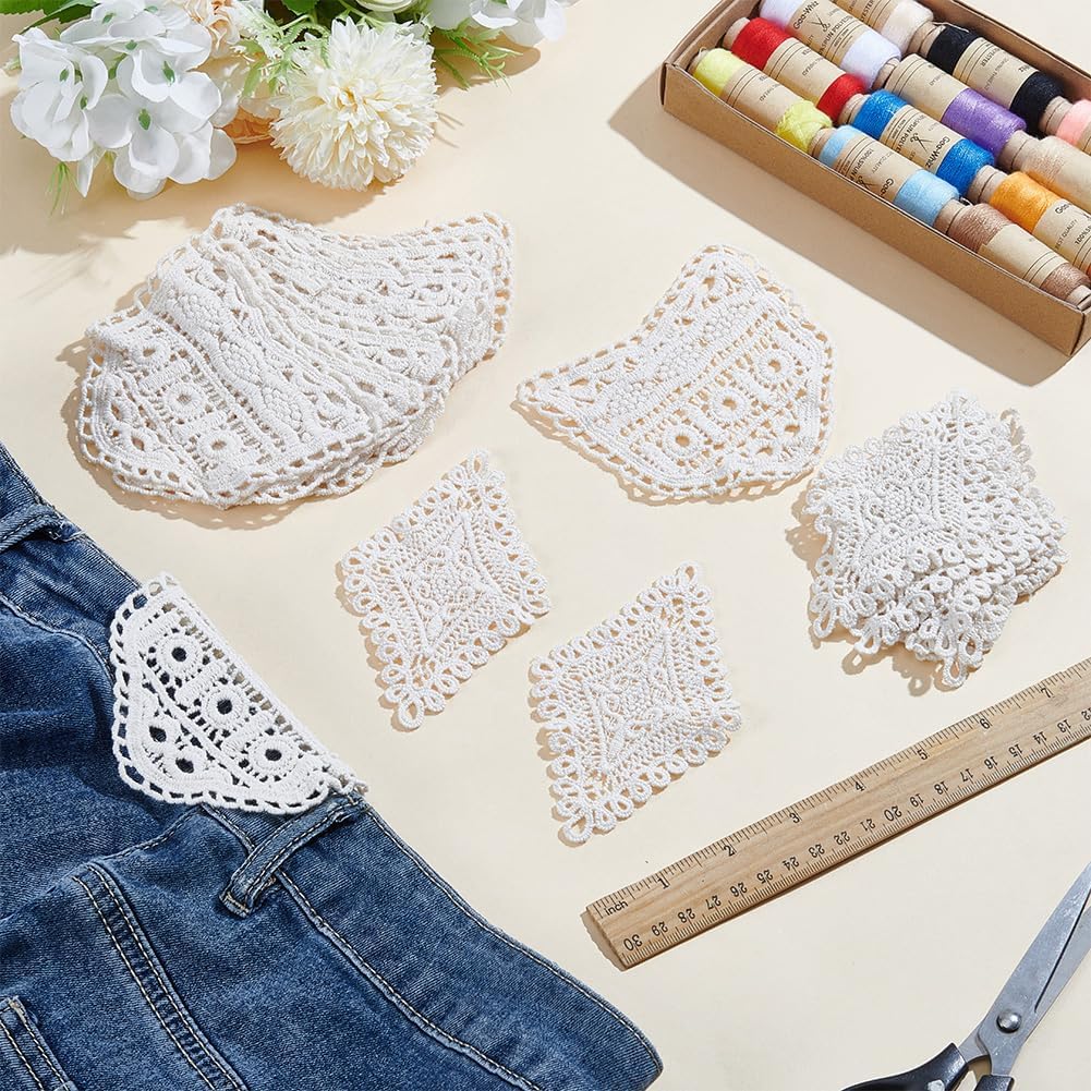 PLIGREAT 20 Pcs Lace Waist Extenders for Pants White Pant Waist Extenders
