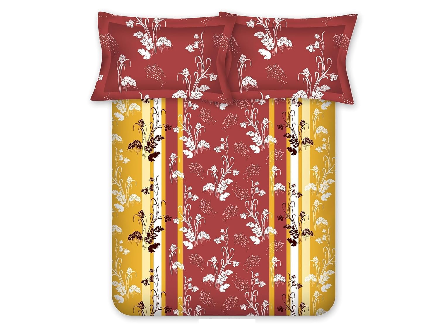 Bombay Dyeing Iris Plus Cotton Bedsheet, Brown | 120 TC, Two Pillow Covers-image-31