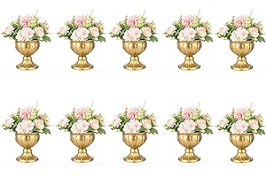 Nuptio 10x Gold Mini Pedestal Vase