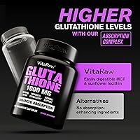 Vista 4 de 1000mg Glutathione for Immune Support - 100mg Absorption Complex - Reduced Liposomal Glutathione Supplement with Alpha Lipoic Acid - Brain Booster