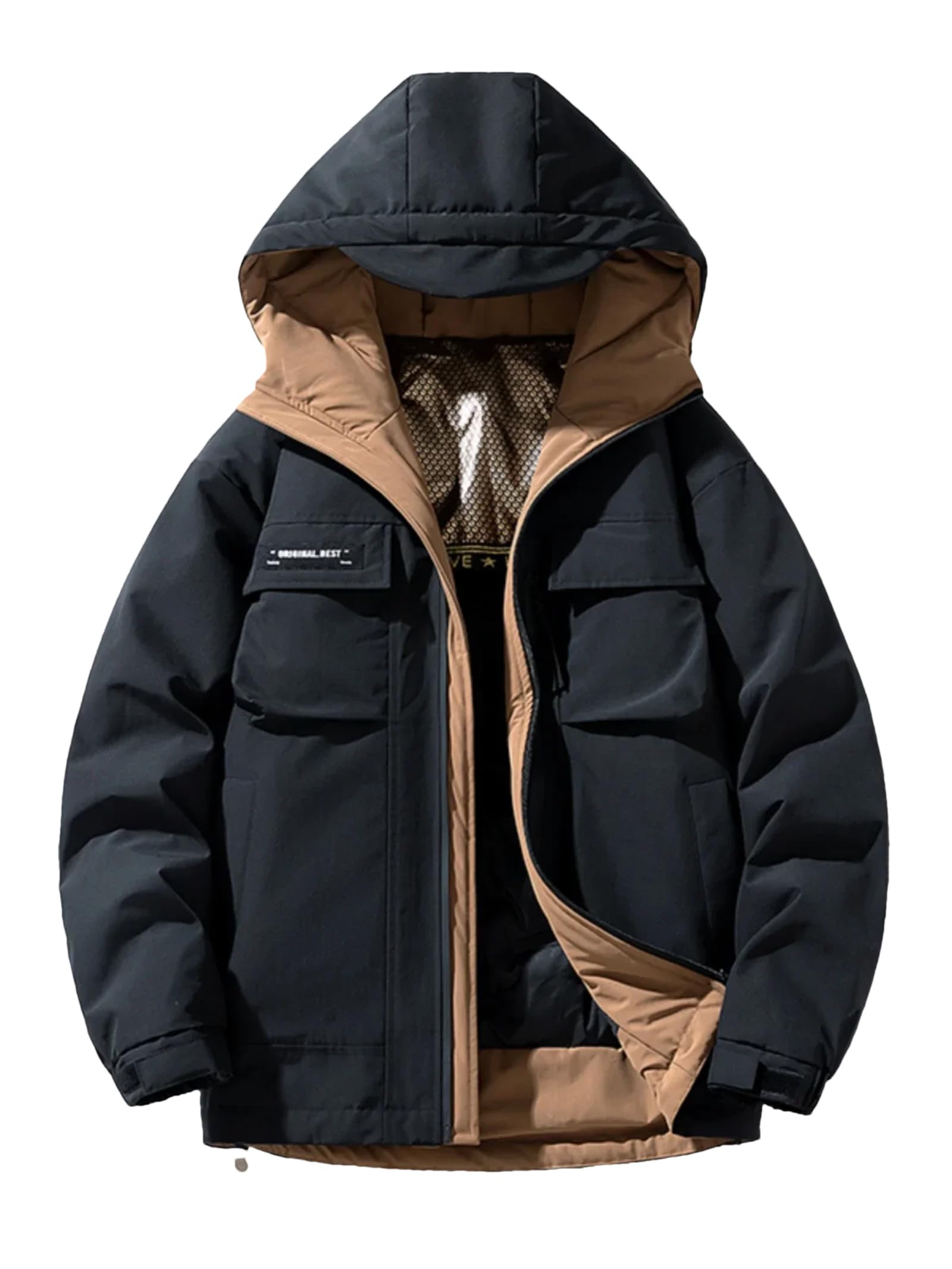 Dcvmvmn Mens Winter Lightweight Warm Down Coats Casual Hooded Thick Puffer Jackets With Pockets
