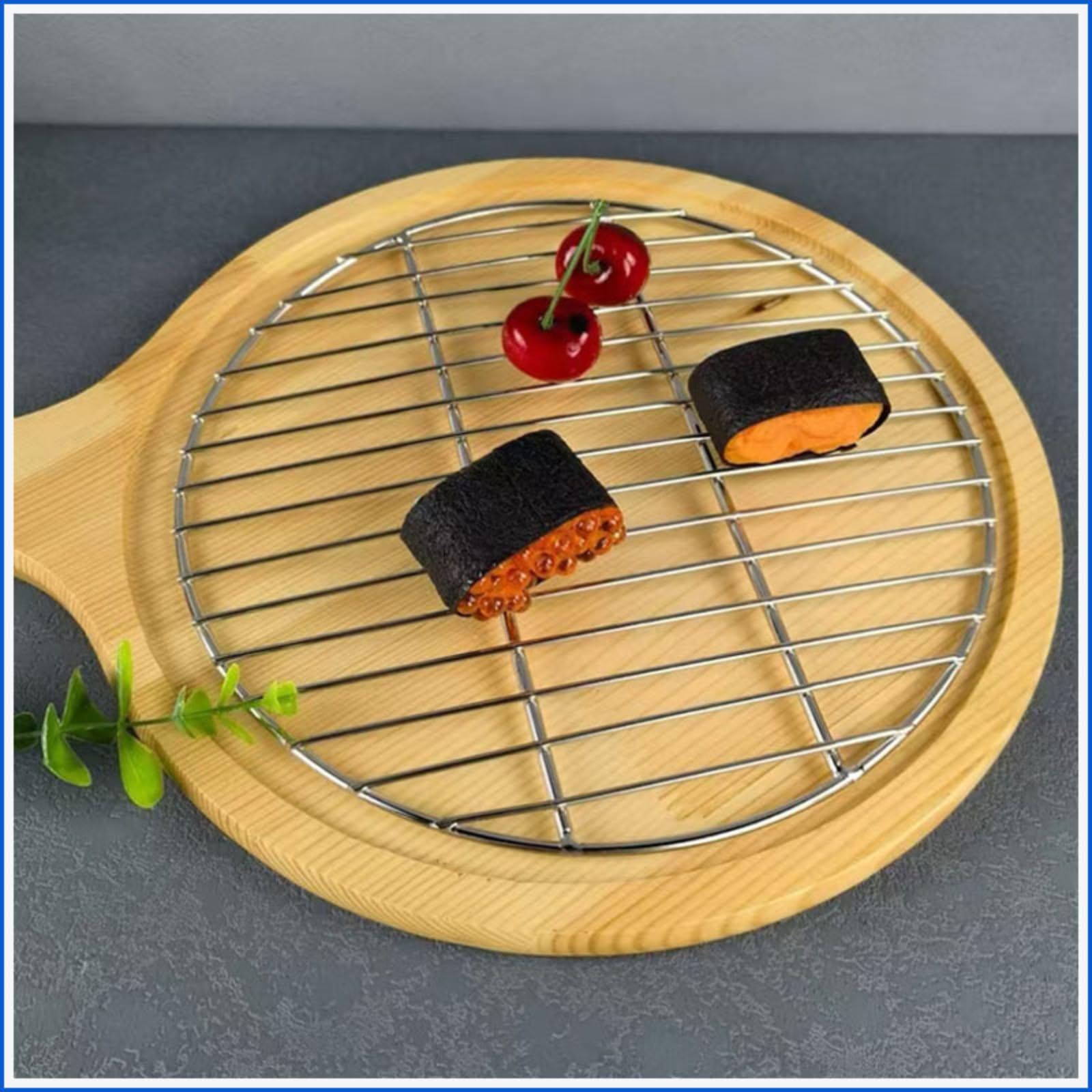 Rejilla redonda de acero inoxidable para barbacoa, rejilla redonda de acero inoxidable redonda, rejilla de cocina para camping, pícnic, jardín, fiesta, 40 cm, 43 cm, 45 cm, 48 cm