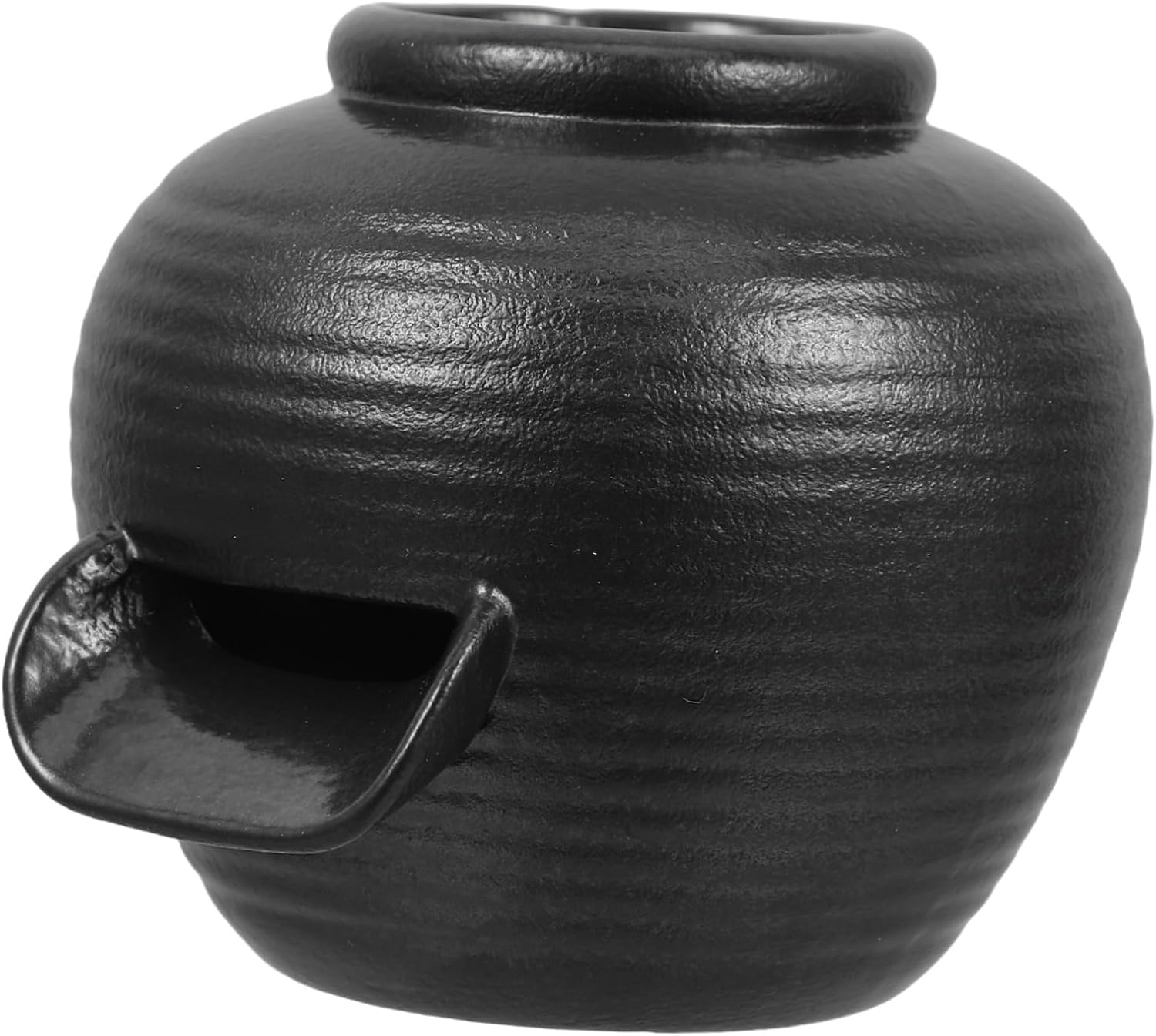 Milisten Ancient Ceramic Fountain Jar with U-Shaped Spout for Indoor Outdoor Tabletop Waterfall Circulation Fish Tank Pond Garden Decor
