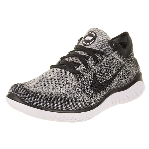 Nike Womens WMNS Free RN Flyknit 2018 942839 101 - Size 8W White/Black