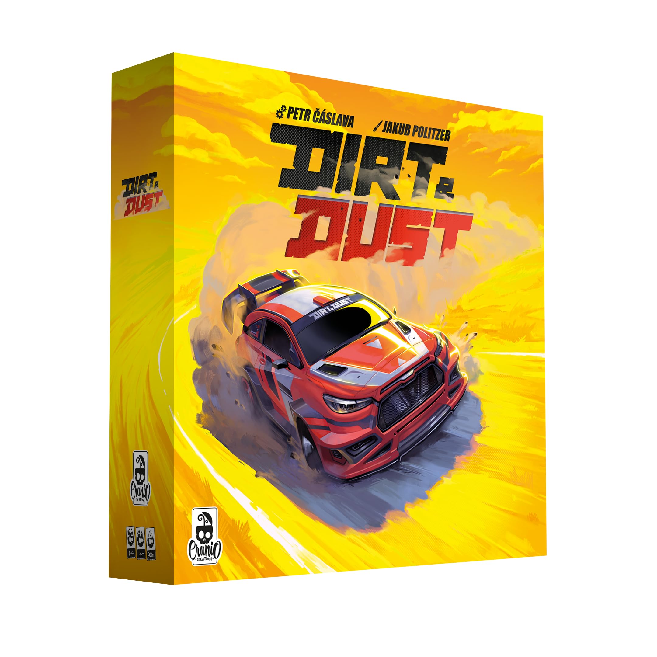 Cranio Creations - Dirt & Dust - Become a Rally Driver! - 1-4 Players - 90 Min - Expert Game - Ages 14+ - Italian Language Edition