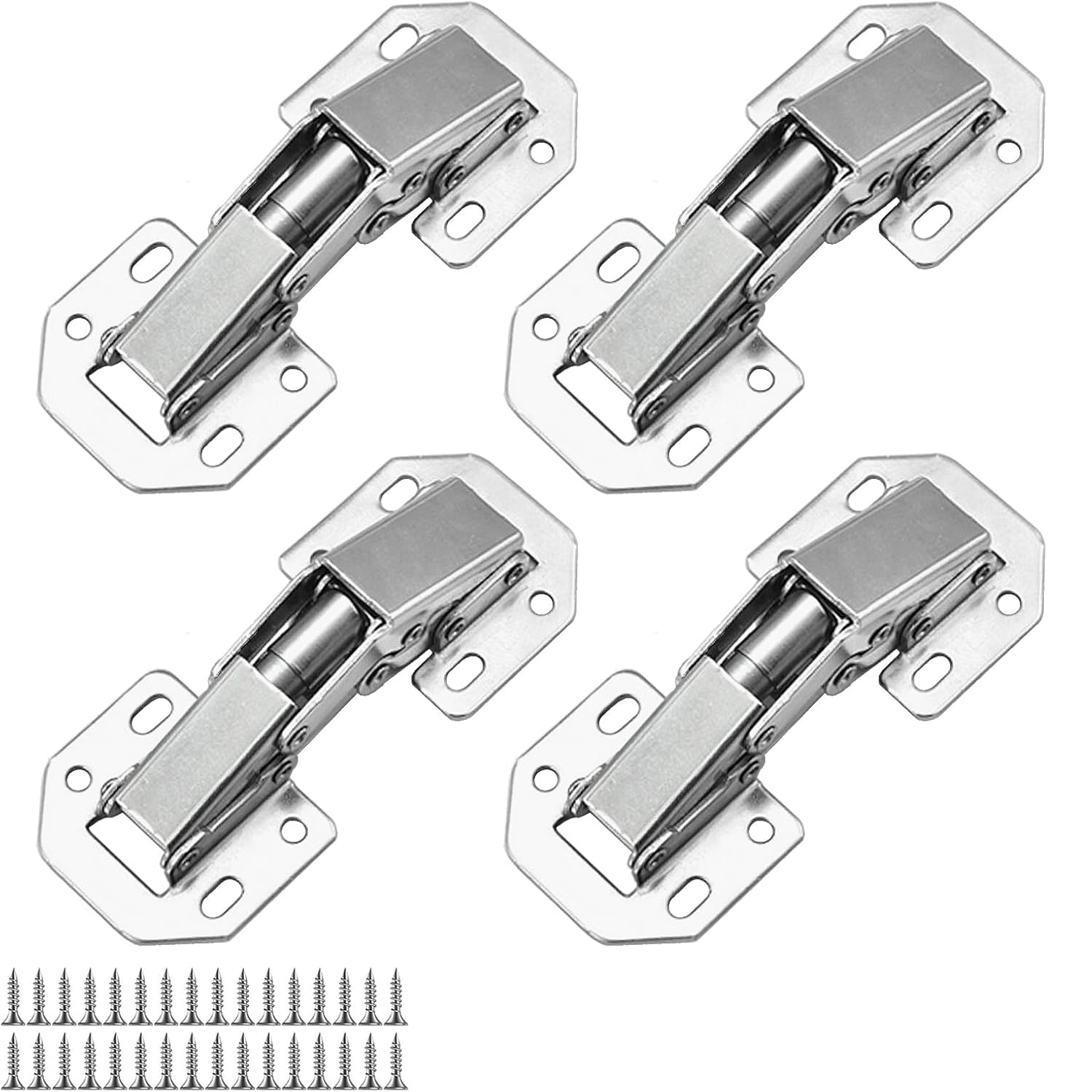 MAKINGTEC Cabinet Door Hinges – Full Overlay Hydraulic Concealed Soft Closing Hinges for Frameless & Foldable Kitchen Cabinet Doors