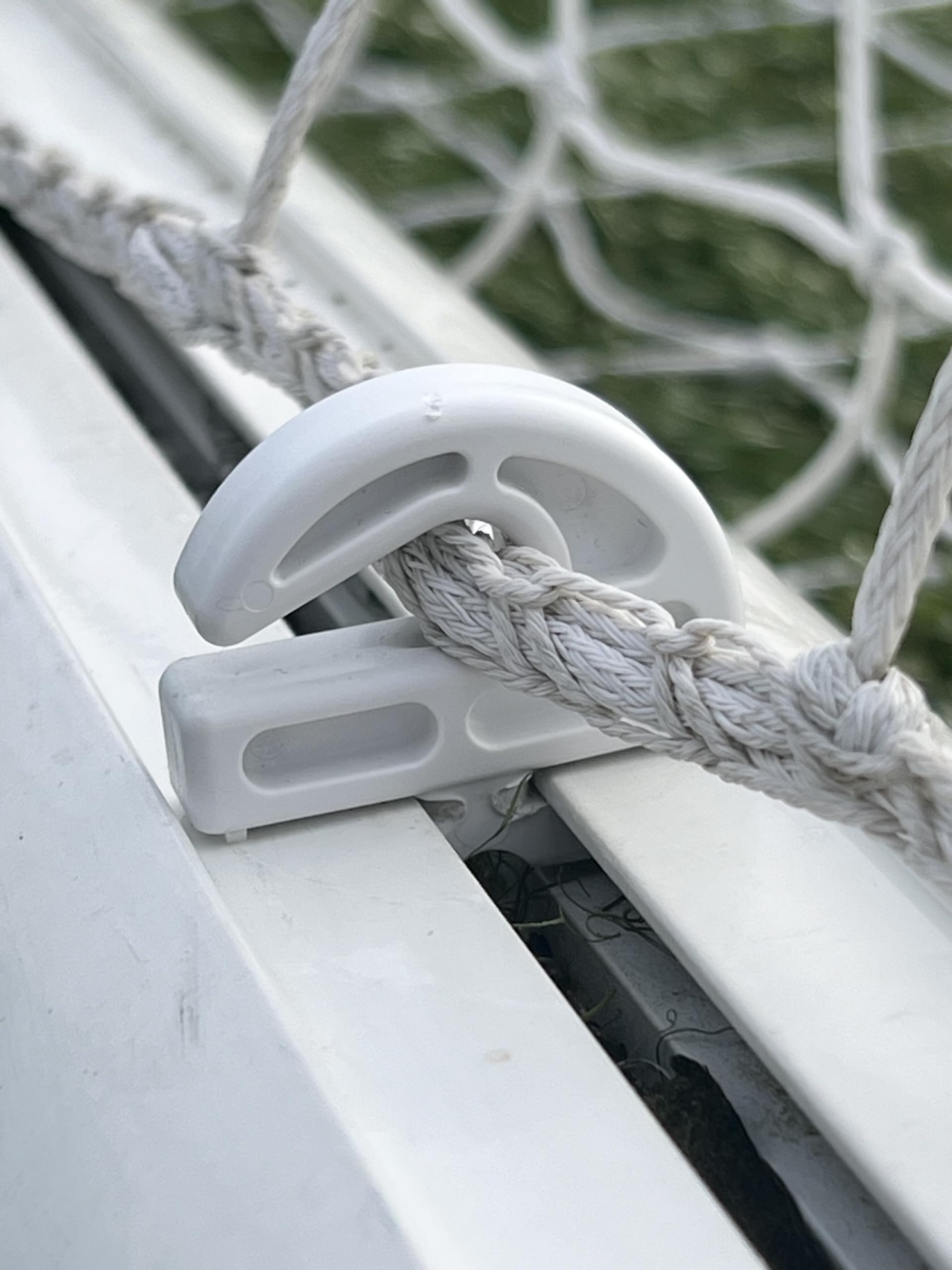 Soccer Goal Open Net Hooks, for Aluminium Football Goals with 8mm Or 12mm Channel Gap, Twist Fit Goal Fixing Hooks (50 Net Hooks)