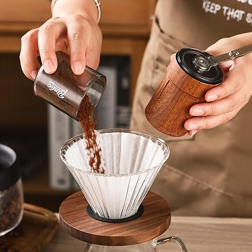 Miniatura 8 de Bincoo Molinillo de café manual con rebabas de acero inoxidable, grosor ajustable, plegable, con bolsa portátil, molinillo de café de mano portátil