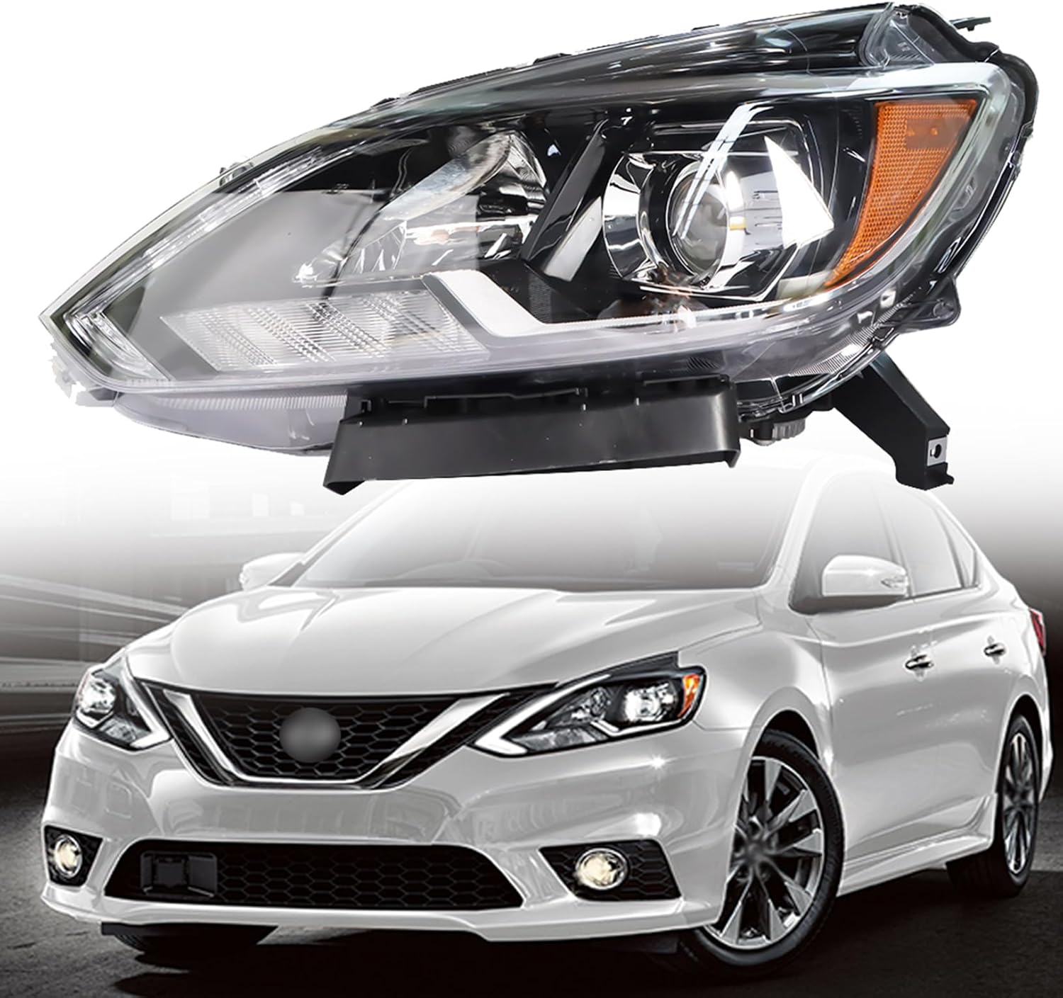 LABLT 1Pc Headlights Assembly Kit Replacement for Sentra SL SR 2016 2017 2018 2019 Headlamp Driver Left Side