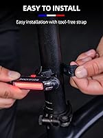 Vista 6 de ROCKBROS Luz trasera de bicicleta USB recargable LED luz trasera de bicicleta 6 modos IPX4 luz trasera de bicicleta para conducción nocturna