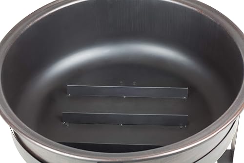 Miniatura 5 de Fire Sense 62339 - Chimenea Cornell para quemar leña, acabado único de bronce cepillado, ligera, portátil, para exteriores, chimenea, incluida