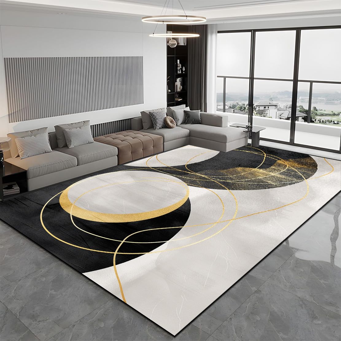 Tapis de sol moderne 180x200 cm pour une ambiance de salon cocooning