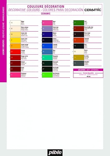 Miniatura 7 de Pebeo 025-010 Pintura de cerámica efecto esmalte, botella de 1.5 fl oz, color blanco, 1.5 fl oz (paquete de 1)