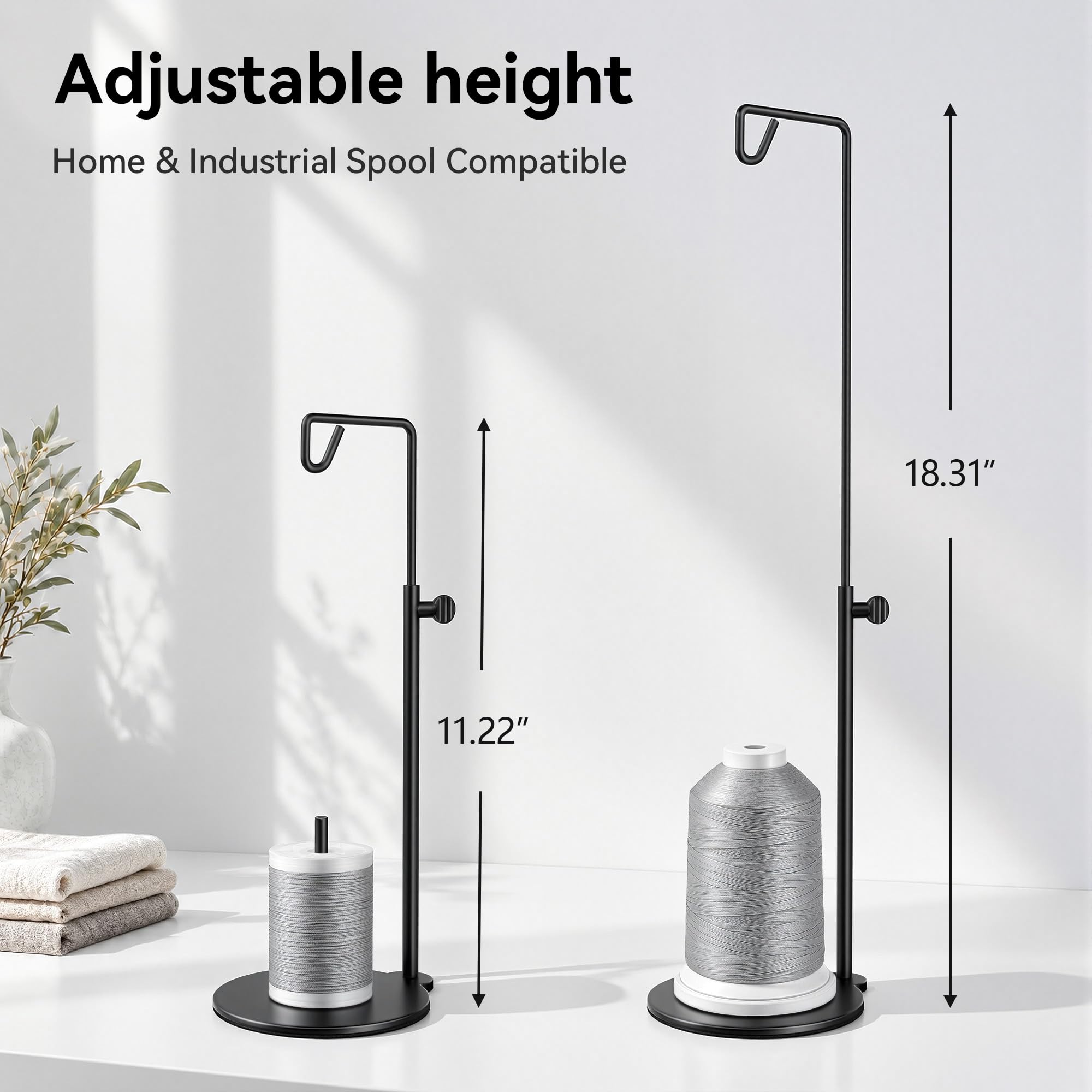Thread Spool Holder for Sewing Machines - Adjustable & Stable -2