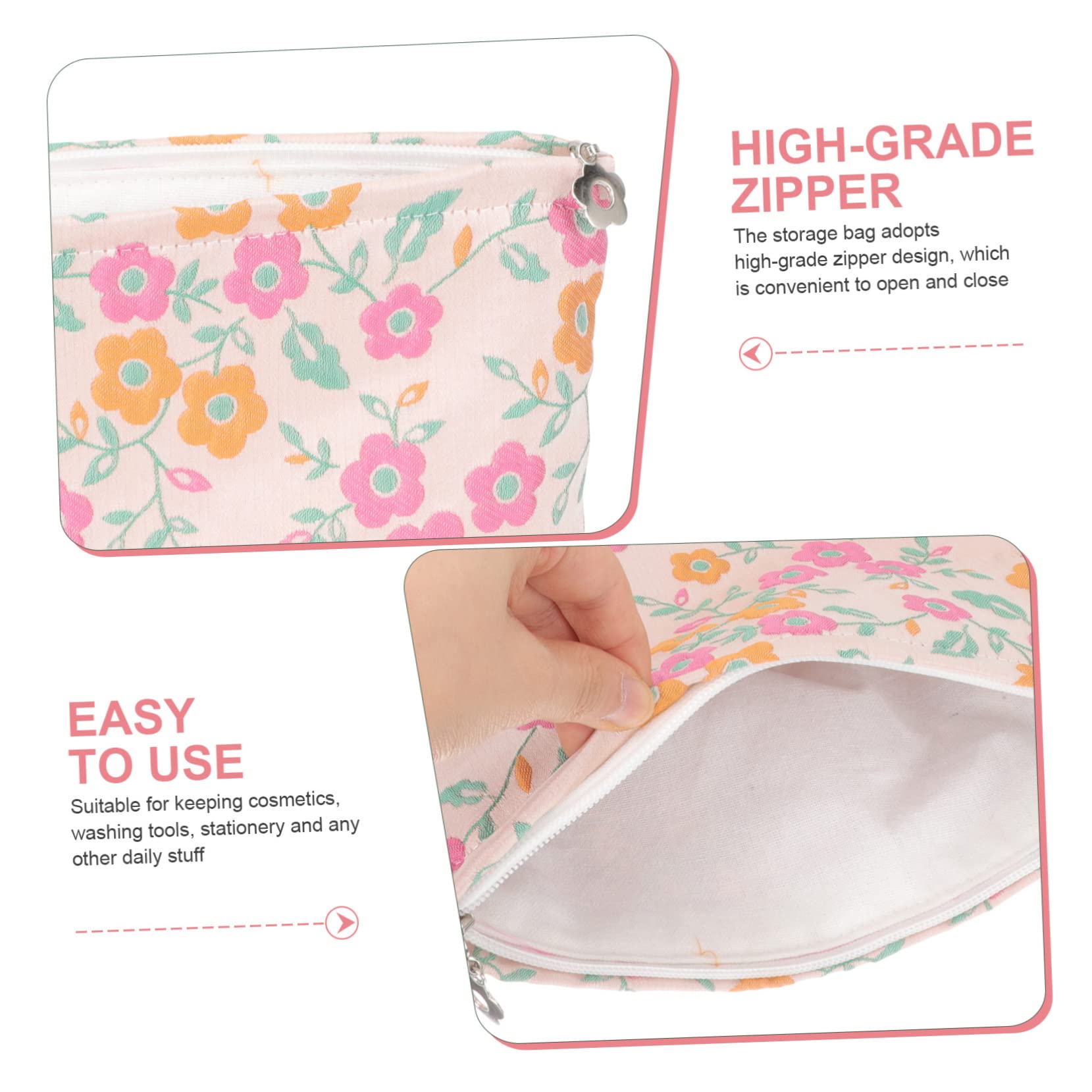 FRCOLOR 5st Münzgeldbörse Kosmetiktasche Reise-Make-up-Organizer Kosmetiktaschen Kosmetiktasche Tragbar Reisetaschen Französisch Tasche Mit Großem Fassungsvermögen Fräulein