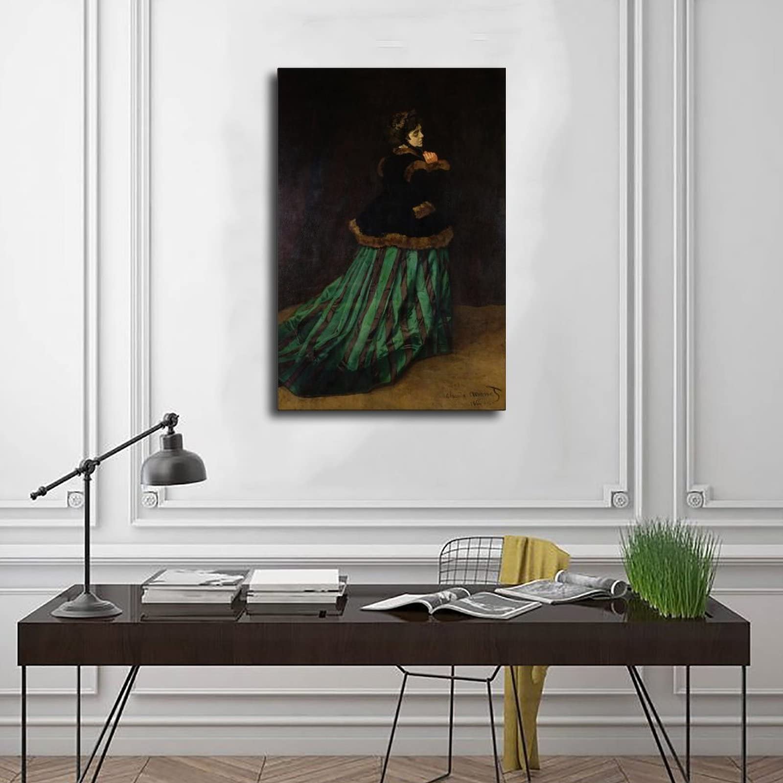 monet camille in a green dress Camille (also known as The Woman in a Green Dress) by Claude Oscar Monet