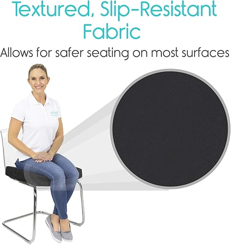 Miniatura 7 de Vive Cojín plegable para silla de ruedas, para estadio, automóvil, oficina, silla de oficina, almohadilla ortopédica portátil para transporte de