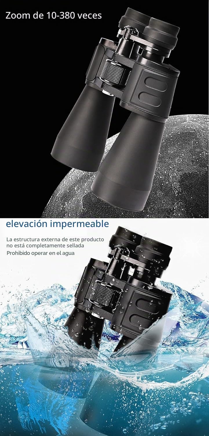 Binoculares potentes Profesionales 10-380X100 telescopio Super Zoom HD de Largo Alcance aplicación Impermeable
