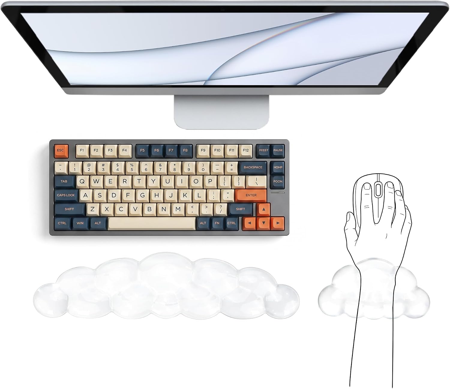 Ultimate Cute Ergonomic Wrist Rest – Instant Relief, Cloud-Like Comfort, Premium Silicone & TPU, Ultra-Soft, Durable, Gift-Boxed for Office, Study, Gaming & More