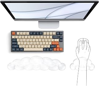 Cute Wrist Rest, Cloud Keyboard & Mouse Pad Set, Soft Gel Non-Slip