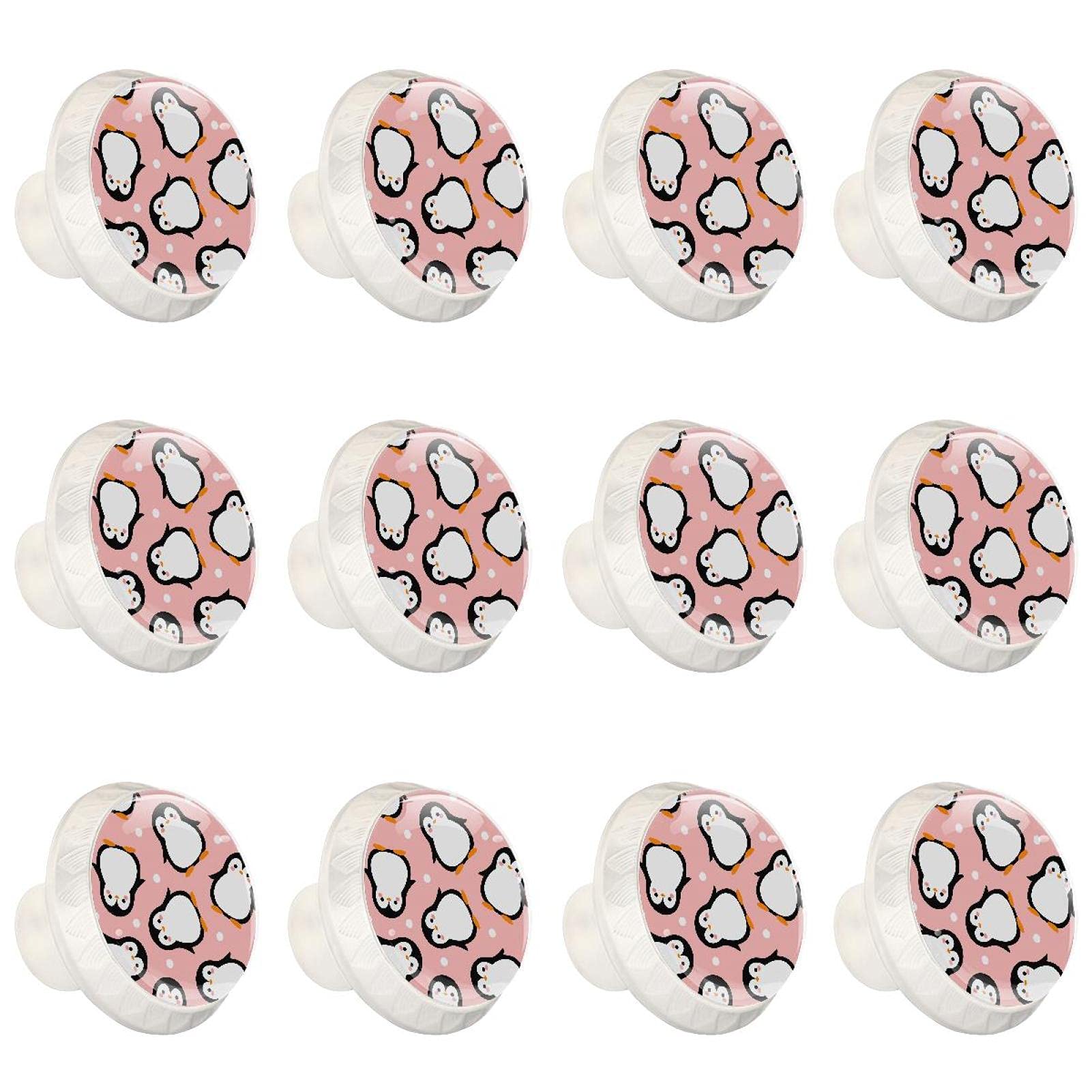 Bouton de meuble pingouin pour chambre enfant et placard de cuisine thématique lot de 12