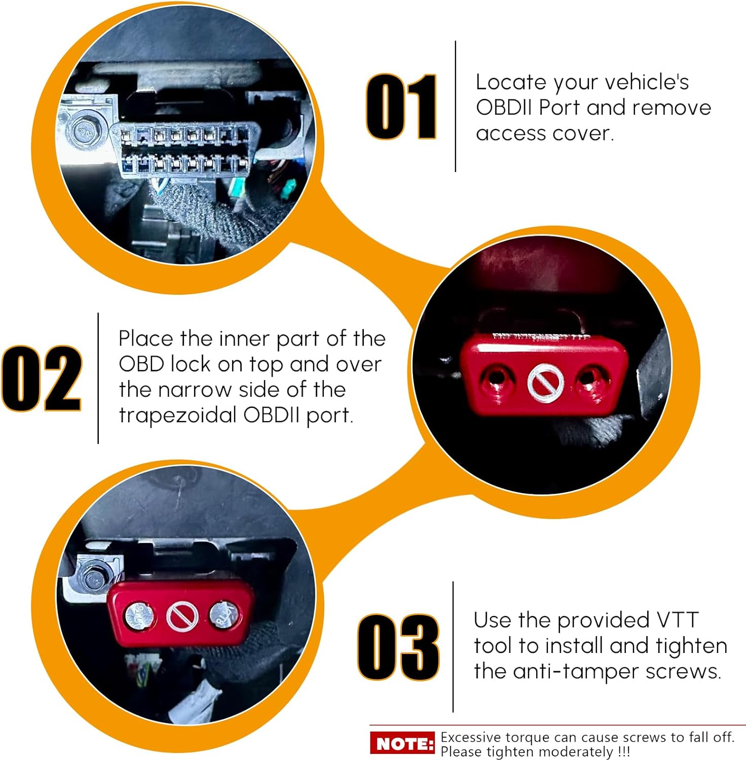 OBD2 Port Anti-Theft Locking Tool, OBD2 Lock Car Anti Theft Device, Anti Theft Car Device OBD Port Protector, Compatible with GM Chevrolet GMC Cadillac Vehicles (Version 2, Aluminum)