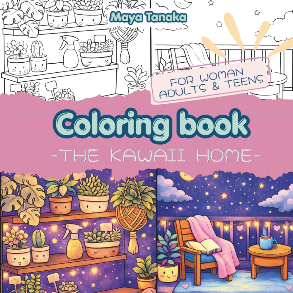 The Kawaii Home: A Cozy Coloring Book for Relaxation (ColorArt Therapy)