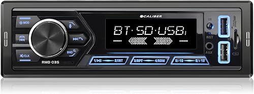 Caliber Autoradio Bluetooth & USB, 1-DIN, Kit Mains-Libre…