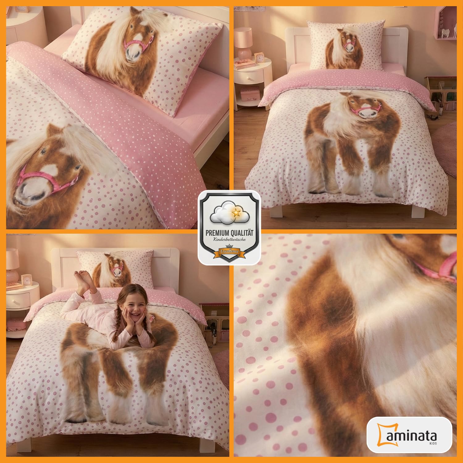 Aminata kids Flanellen beddengoed 135 x 200 cm kinderen diermotief pinguïn ijsbeer uil katoen ritssluiting kinderen omkeerbare bever beddengoedset wintermotief, warm, zacht, pooldieren wit blauw