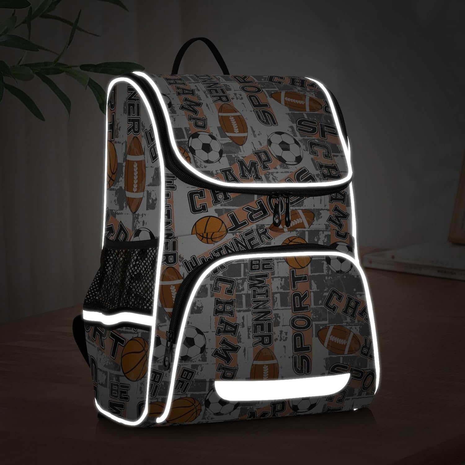 ZAZYXTJ Funny Cute Dog School Kids Backpack with Reflective Strip for Girls and Boys 6-12 Elementary Student Bookbag Middle School Bags