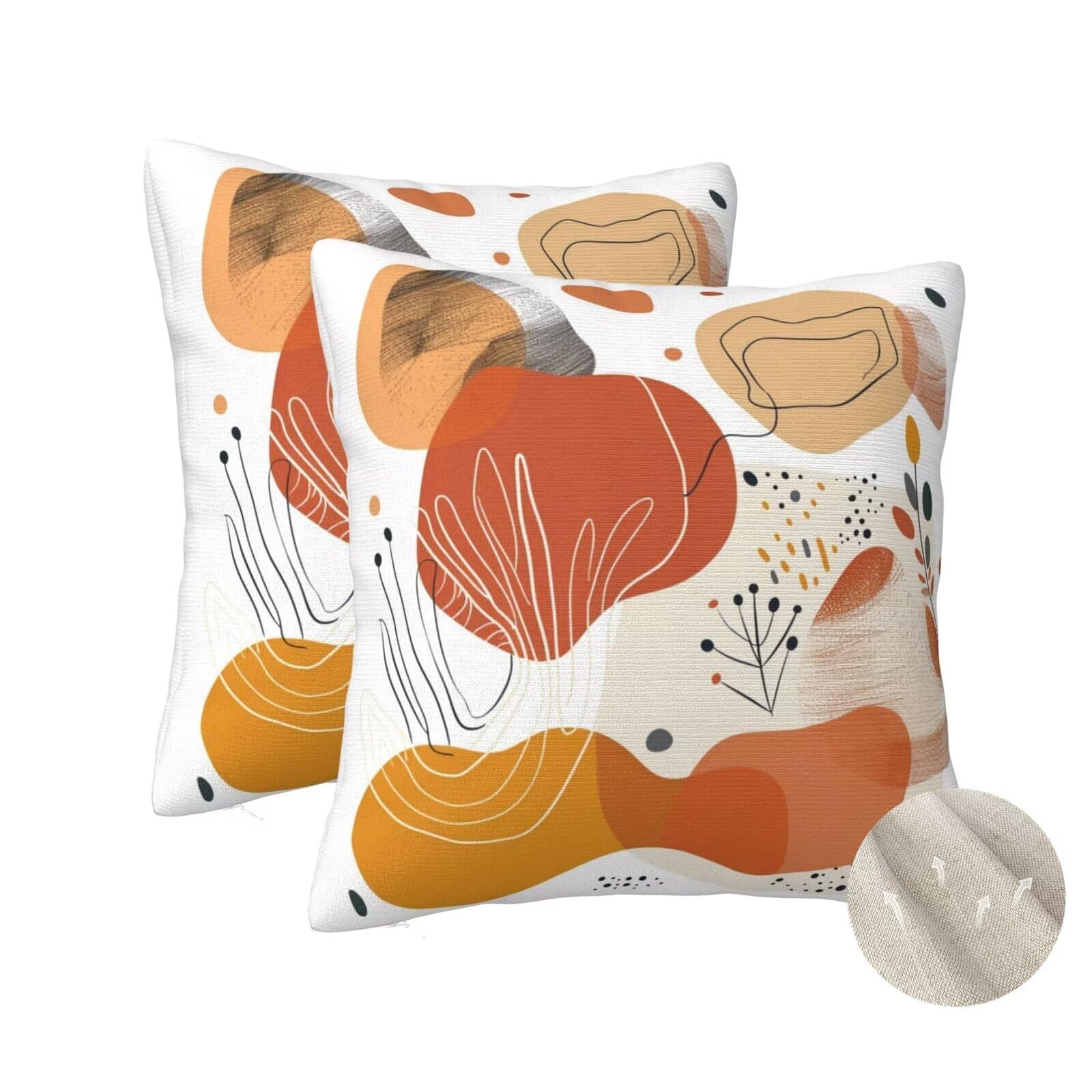 Housse coussin 70x70 cm lot de 2 carré bohème pour canapé salon