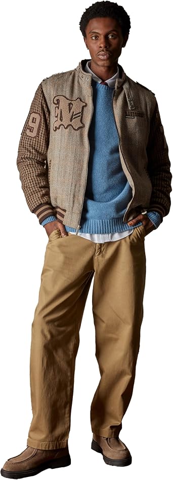 Members Only Men's Designer Tweed Varsity Jacket