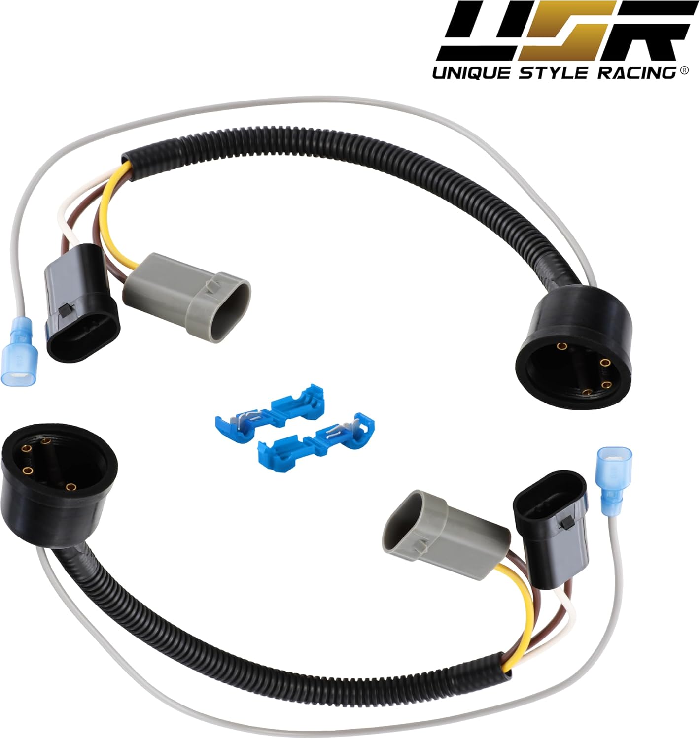 92-99 E36 3-Series Euro Headlight Wire Adapter for US Spec Low/High Beam – Head Light Wire Connector Plug (2 Piece) - Compatible with 1992-1999 BMW 3 Series E36 Coupe, Sedan and Convertible All Models