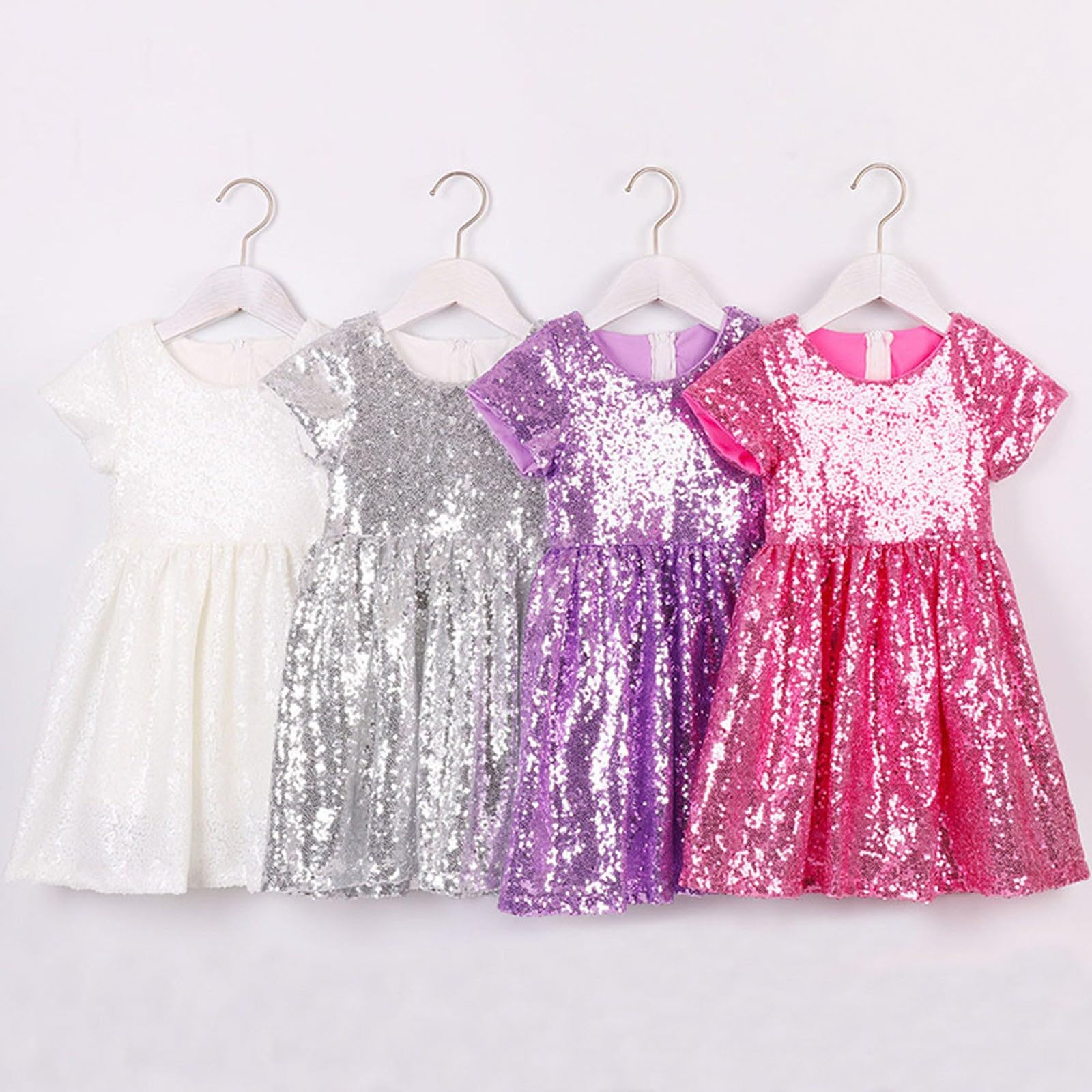 Conjunto de vestido de niña brillante para bebé y niño elegante para niños perfecto para dama de honor en una boda