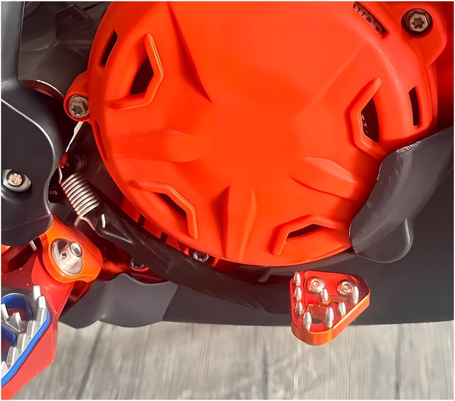 Fit for K-tm XC XCF XCW SX SXF EXC EXCF TPi 6Day 250 300 350 2017-2023 Motorcycle Accessories Brake Pedal Step Tip Plate(02 Orange)