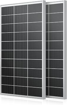 200 Watt Solar Panel 18BB N-Type 200w Solar Panel 12V 24.3% High Efficiency Monocrystalline PV Module for RV Camper Marine Home Rooftop Power Station Off-Grid Systems 200w*2
