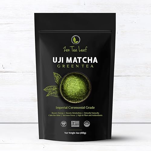 Zen Tea Leaf - Polvo de té verde matcha - Té matcha japonés orgánico de grado ceremonial (macha te) en polvo para hornear, lattes y batidos - 4