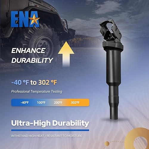 Miniatura 6 de ENA Juego de 6 bobinas de encendido compatibles con BMW 128i 135i 335i 325i 328i 330i E60 M5 525xi 528i N54 X3 X5 X6 Z4 2001-2016 repuesto para